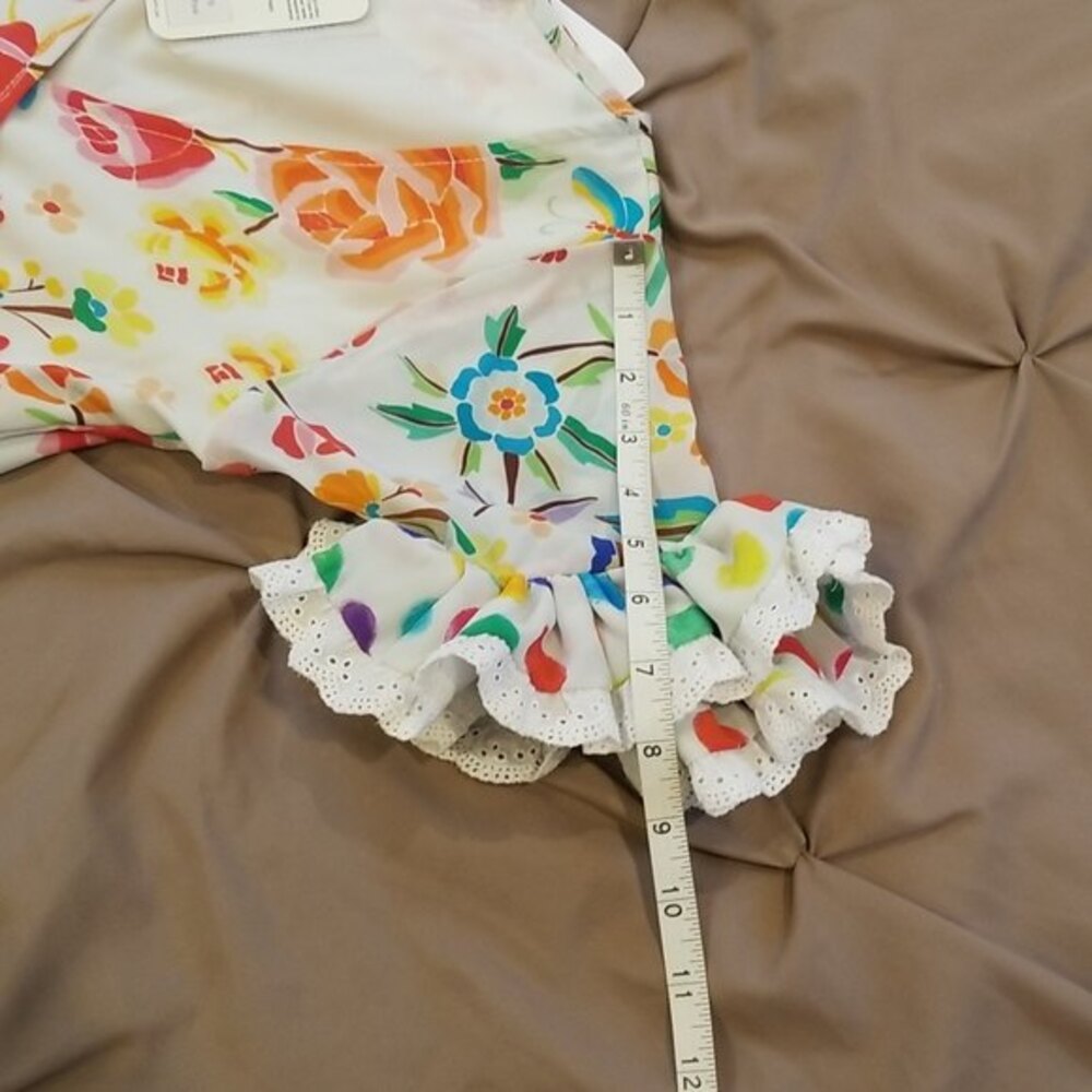 NWT All Things Mochi Valeria White Wrap Floral Mini Dress, size XS - Picture 15 of 15